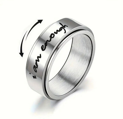 I AM ENOUGH Fidget Ring - Anxiety and Stress Relief - BreatheBuddy